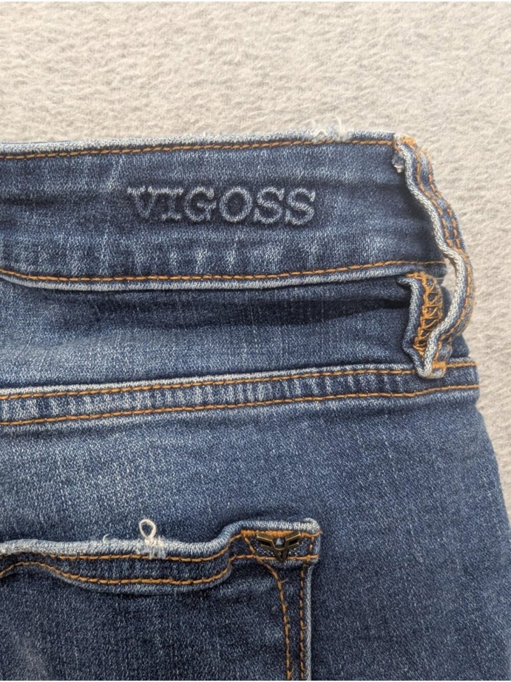 Vigoss Shorts Womens 18 Blue Distressed Denim Cutoff Marley Stretch Summer - Picture 10 of 15